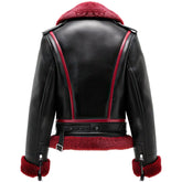 Women’s Classy Winter Warm Sherpa-Lined Sheepskin Leather Jacket